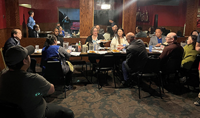 Photo: Metro public engagement staff hosting a meeting.